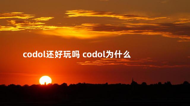 codol还好玩吗 codol为什么关服